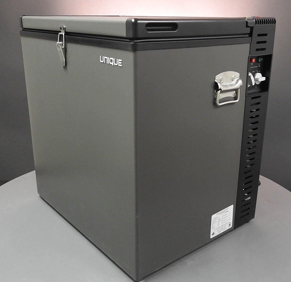 Unique Propane Freezer Unique 2.2 cu/ft Capacity Three Way Propane Freezer (Propane/12V/110V) CSA Approved, Portable UGP-2 SM (Grey)