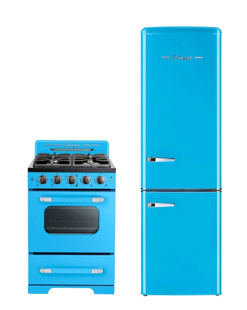 Unique Natural Gas Range/Stove Unique 24&#39; Classic Retro Robin Egg Blue Range UGP-24CR RB