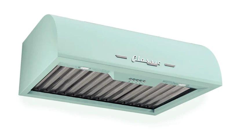 Unique UGP-36CR RH B Unique 24 Inches Classic Retro Summer Mint Green Range Hood UGP-24CR RH LG