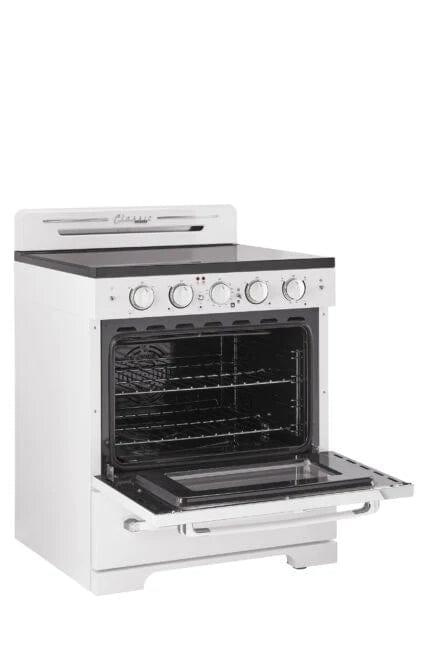 Unique Propane Range /Stove Unique 30' Classic Retro Marshmallow White Electric Ceramic Top Range UGP-30CR EC W