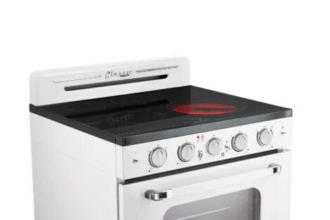 Unique Propane Range /Stove Unique 30' Classic Retro Marshmallow White Electric Ceramic Top Range UGP-30CR EC W
