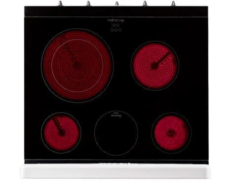 Unique Propane Range /Stove Unique 30' Classic Retro Marshmallow White Electric Ceramic Top Range UGP-30CR EC W