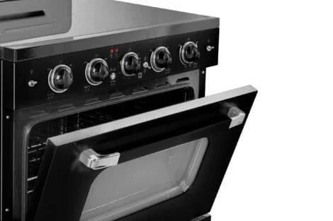 Unique Propane Range /Stove Unique 30' Classic Retro Midnight Black Electric Ceramic Top Range UGP-30CR EC B