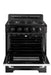 Unique Natural Gas Range/Stove Unique 30' Classic Retro Midnight Black Range UGP-30CR B