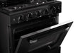 Unique Natural Gas Range/Stove Unique 30' Classic Retro Midnight Black Range UGP-30CR B