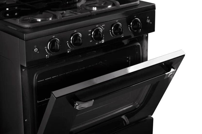 Unique Natural Gas Range/Stove Unique 30&#39; Classic Retro Midnight Black Range UGP-30CR B