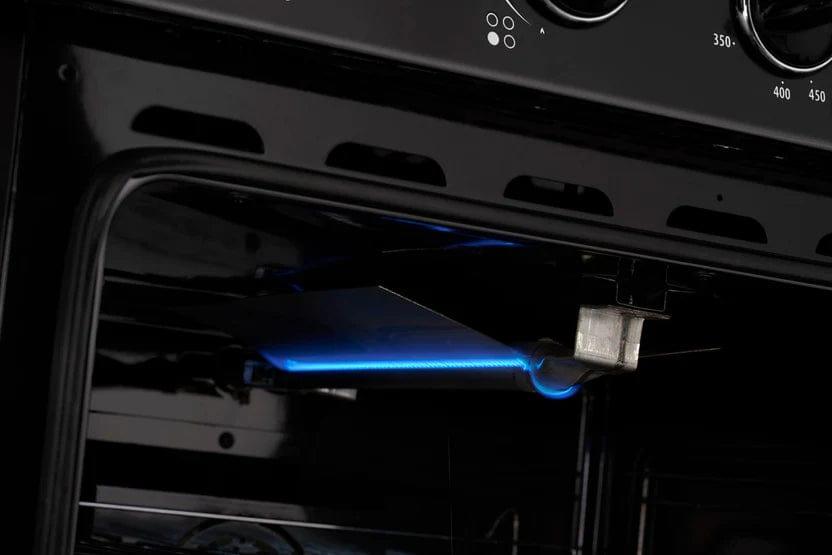 Unique Natural Gas Range/Stove Unique 30' Classic Retro Midnight Black Range UGP-30CR B