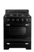 Unique Natural Gas Range/Stove Unique 30' Classic Retro Midnight Black Range UGP-30CR B
