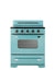 Unique Smoothtop Convection Gas Range Unique 30' Classic Retro Ocean Mist Turquoise Electric Glass Top Range UGP-30CR EC T