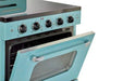 Unique Smoothtop Convection Gas Range Unique 30' Classic Retro Ocean Mist Turquoise Electric Glass Top Range UGP-30CR EC T