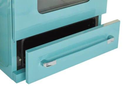 Unique Smoothtop Convection Gas Range Unique 30' Classic Retro Ocean Mist Turquoise Electric Glass Top Range UGP-30CR EC T