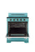 Unique Smoothtop Convection Gas Range Unique 30' Classic Retro Ocean Mist Turquoise Electric Glass Top Range UGP-30CR EC T