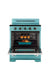 Unique Smoothtop Convection Gas Range Unique 30' Classic Retro Ocean Mist Turquoise Electric Glass Top Range UGP-30CR EC T
