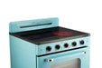 Unique Smoothtop Convection Gas Range Unique 30' Classic Retro Ocean Mist Turquoise Electric Glass Top Range UGP-30CR EC T