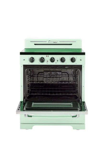 Unique Propane Range /Stove Unique 30' Classic Retro Summer Mint Green Electric Ceramic Top Range UGP-30CR EC LG