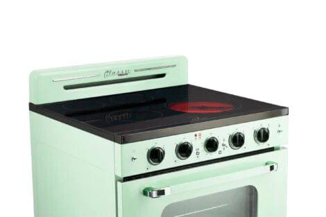 Unique Propane Range /Stove Unique 30' Classic Retro Summer Mint Green Electric Ceramic Top Range UGP-30CR EC LG