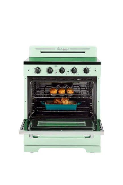 Unique Propane Range /Stove Unique 30&#39; Classic Retro Summer Mint Green Electric Ceramic Top Range UGP-30CR EC LG