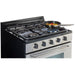 Unique Propane Range /Stove Unique 30" Propane Range Battery Ignition Variable BTU Sealed Burners Cast Iron Grates Window UGP-30G OF2 S/S