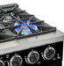 Unique Convection Gas Range Unique 36' Classic Retro Marshmallow White Range With FR Triple Crown Burner UGP-36CR B
