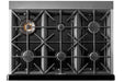 Unique Convection Gas Range Unique 36' Classic Retro Marshmallow White Range With FR Triple Crown Burner UGP-36CR B