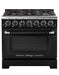 Unique Convection Gas Range Unique 36' Classic Retro Marshmallow White Range With FR Triple Crown Burner UGP-36CR B