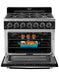 Unique Convection Gas Range Unique 36' Classic Retro Marshmallow White Range With FR Triple Crown Burner UGP-36CR B