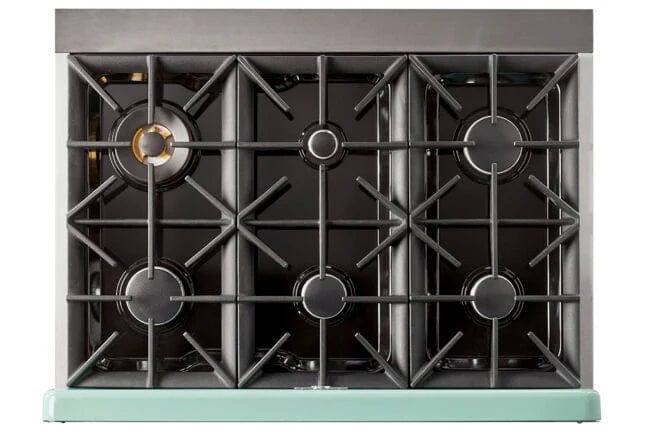 Unique Convection Gas Range Unique 36' Classic Retro Summer Mint Green Range With FR Triple Crown Burner UGP-36CR LG