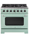 Unique Convection Gas Range Unique 36' Classic Retro Summer Mint Green Range With FR Triple Crown Burner UGP-36CR LG