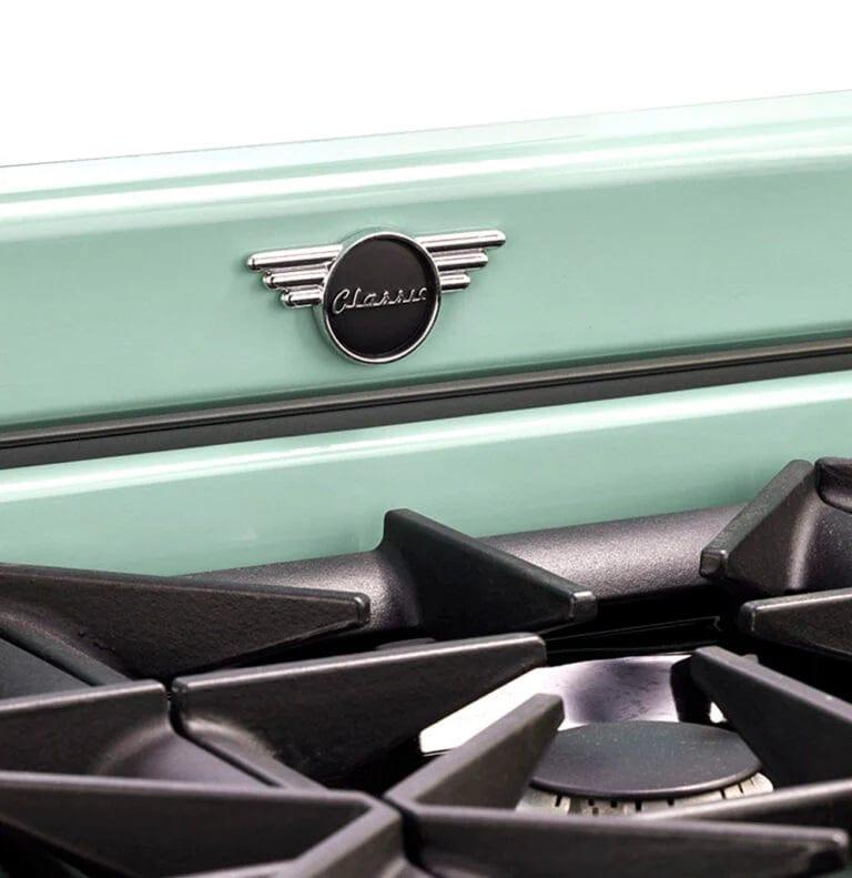 Unique Convection Gas Range Unique 36' Classic Retro Summer Mint Green Range With FR Triple Crown Burner UGP-36CR LG