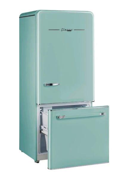 Unique Refrigerator-Freezer Unique 510Litre Ocean Mist Turquoise Bottom Mount Refrigerator UGP-510L T AC