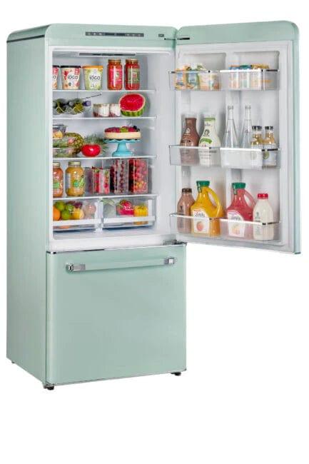 Unique Refrigerator-Freezer Unique 510Litre Summer Mint Green Bottom Mount Refrigerator UGP-510L LG AC