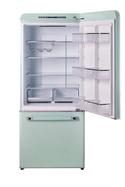 Unique Refrigerator-Freezer Unique 510Litre Summer Mint Green Bottom Mount Refrigerator UGP-510L LG AC