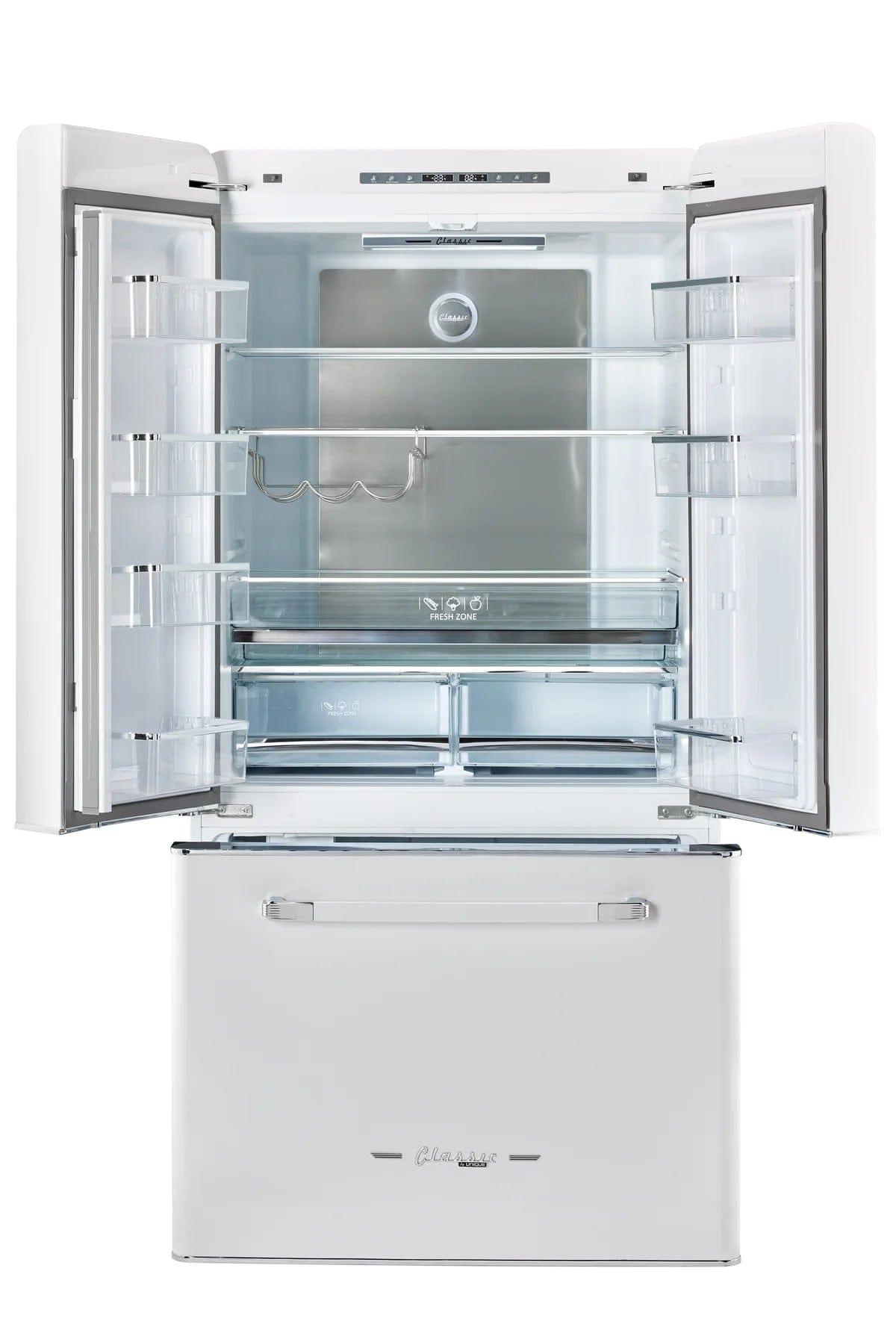 Unique Refrigerator-Freezer Unique 595Litre Marshmallow White French Door Refrigerator UGP-595L W AC