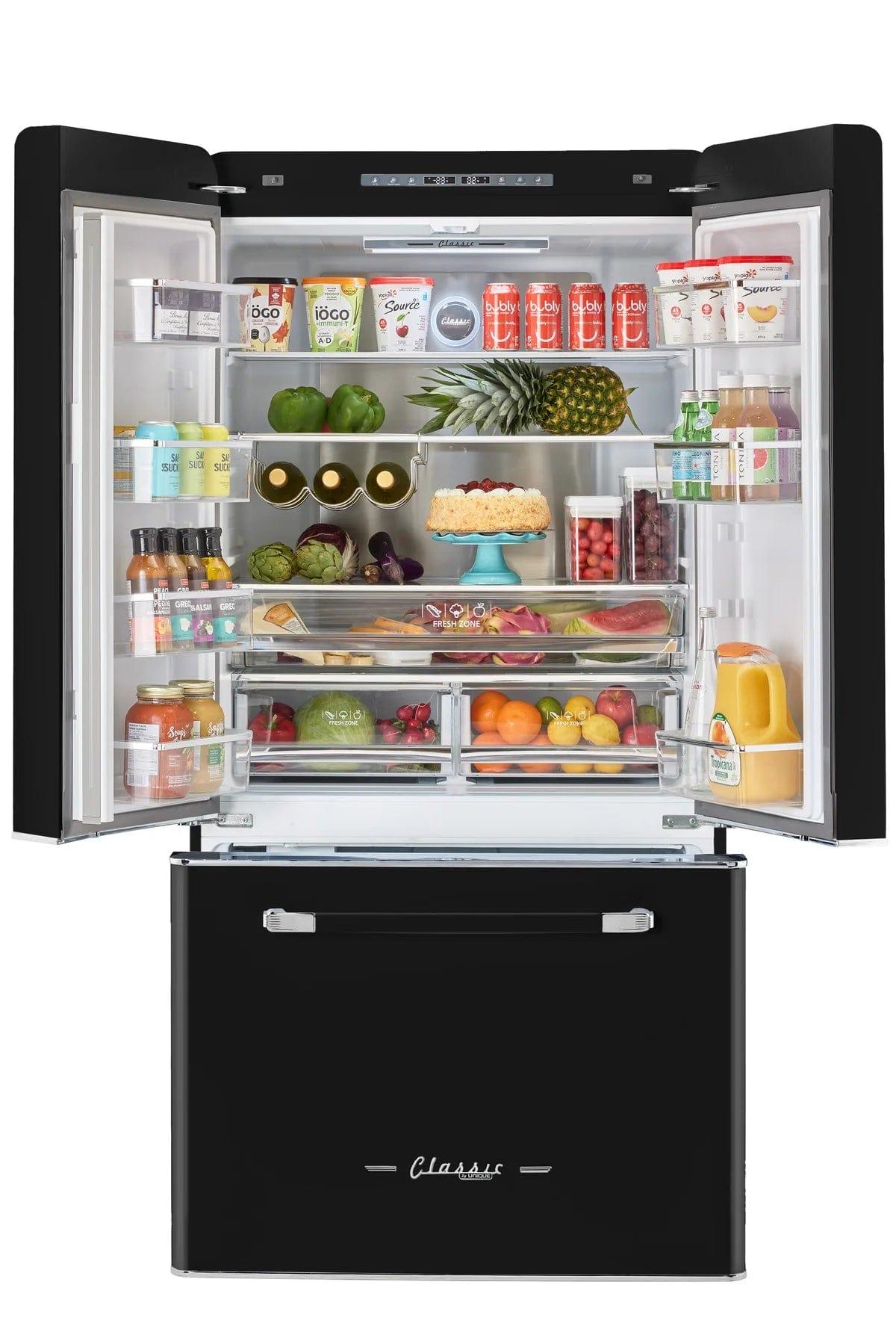 Unique Refrigerator-Freezer Unique 595Litre Midnight Black French Door Refrigerator UGP-595L B AC