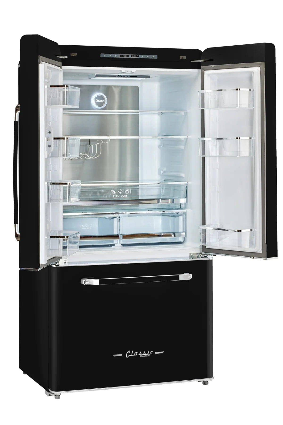 Unique Refrigerator-Freezer Unique 595Litre Midnight Black French Door Refrigerator UGP-595L B AC