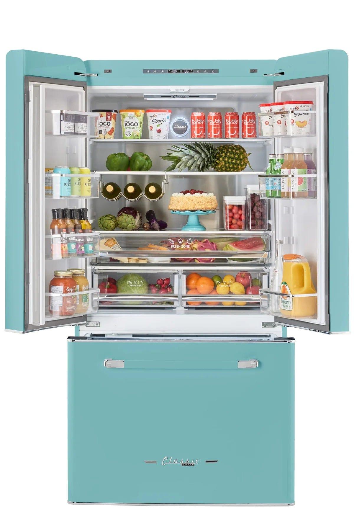 Unique Refrigerator-Freezer Unique 595Litre Ocean Mist Turquoise French Door Refrigerator UGP-595L T AC