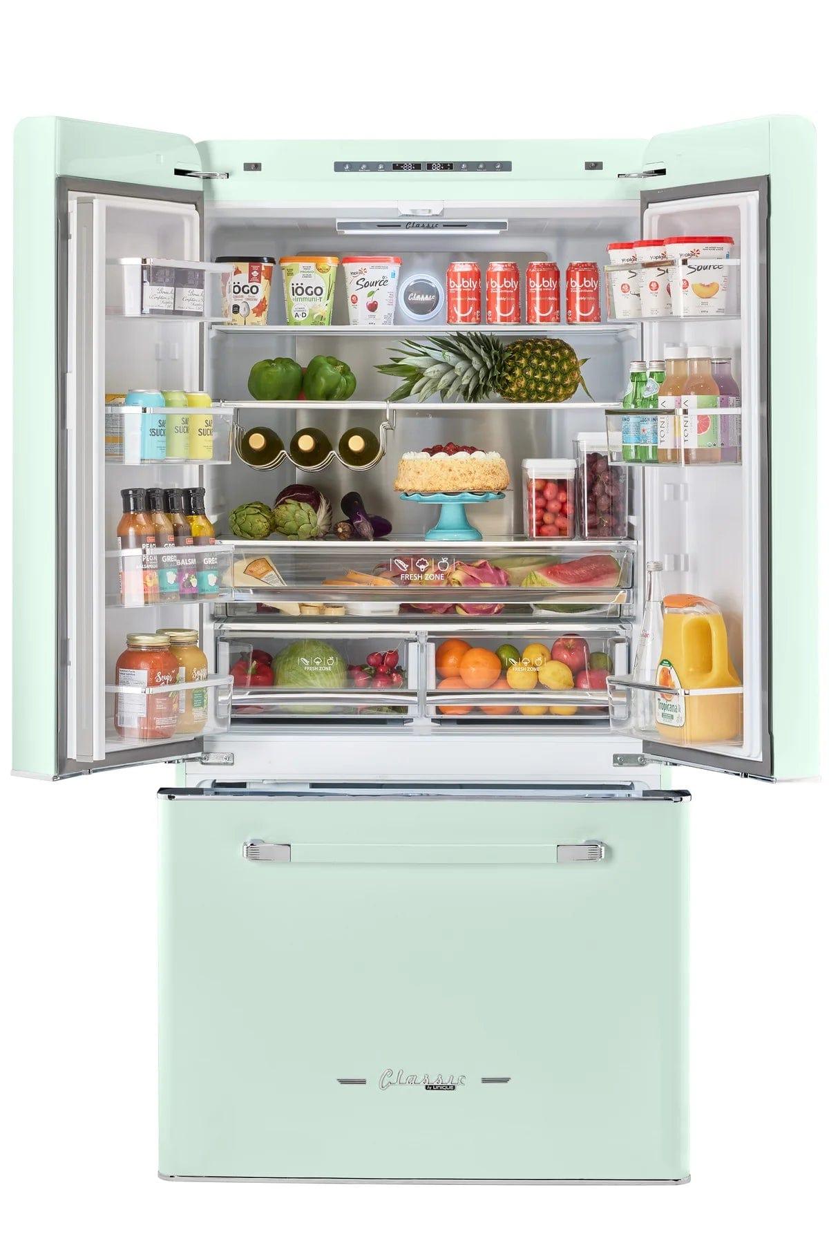 Unique Refrigerator-Freezer Unique 595Litre Summer Mint Green French Door Refrigerator UGP-595L LG AC