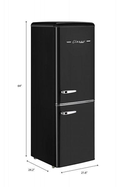 Unique Unique Appliances Unique 7 cu/ft Retro Bottom Mount Refrigerator UGP-215L B AC  (Black)