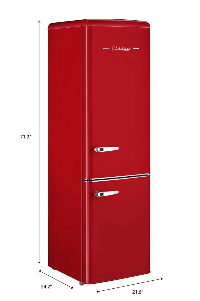Unique Unique Appliances Unique 9 cu/ft Bottom Mount Retro Refrigerator UGP-275L R AC  (Red)