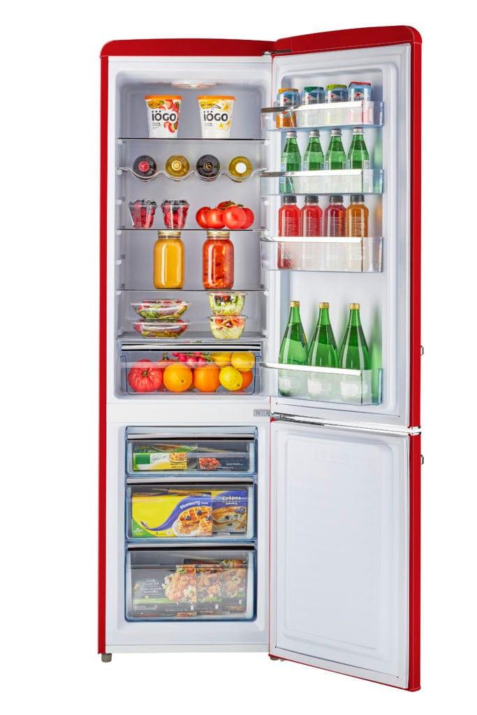 Unique Unique Appliances Unique 9 cu/ft Bottom Mount Retro Refrigerator UGP-275L R AC  (Red)