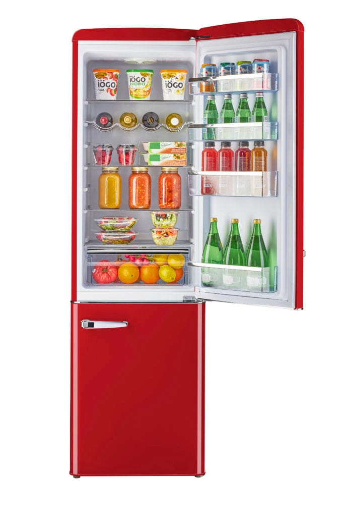 Unique Unique Appliances Unique 9 cu/ft Bottom Mount Retro Refrigerator UGP-275L R AC  (Red)