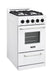 Unique Range/Stove Unique Classic 20" Propane Range Battery Ignition Variable BTU sealed burners Cast iron grates Window UGP-20G OF1 W (white)