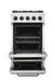 Unique Range/Stove Unique Classic 20" Propane Range Battery Ignition Variable BTU sealed burners Cast iron grates Window UGP-20G OF1 W (white)