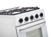 Unique Range/Stove Unique Classic 20" Propane Range Battery Ignition Variable BTU sealed burners Cast iron grates Window UGP-20G OF1 W (white)