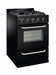 Unique Propane Range /Stove Unique Classic 24" Propane Range Battery Ignition Variable BTU Sealed Burners (11,000 BTU Largest)  Cast Iron Grates With Window UGP-24G OF1 B (Black)