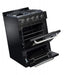 Unique Propane Range /Stove Unique Classic 24" Propane Range Battery Ignition Variable BTU Sealed Burners (11,000 BTU Largest)  Cast Iron Grates With Window UGP-24G OF1 B (Black)