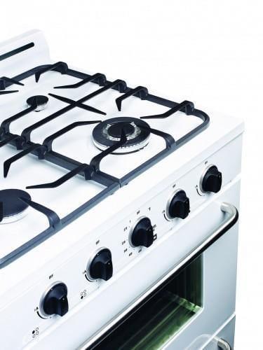 Unique Propane Range /Stove Unique Classic 30" Propane Range Battery Ignition Variable BTU Sealed Burners Cast Iron Grates With Window UGP-30G OF1 W (White)