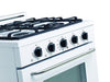Unique Propane Range /Stove Unique Classic 30" Propane Range Battery Ignition Variable BTU Sealed Burners Cast Iron Grates With Window UGP-30G OF1 W (White)