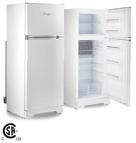 Unique Propane Refrigerator Unique Classic Retro 14cu ft Propane Refrigerator-Freezer CSA Approved, White UGP-14CR SM W