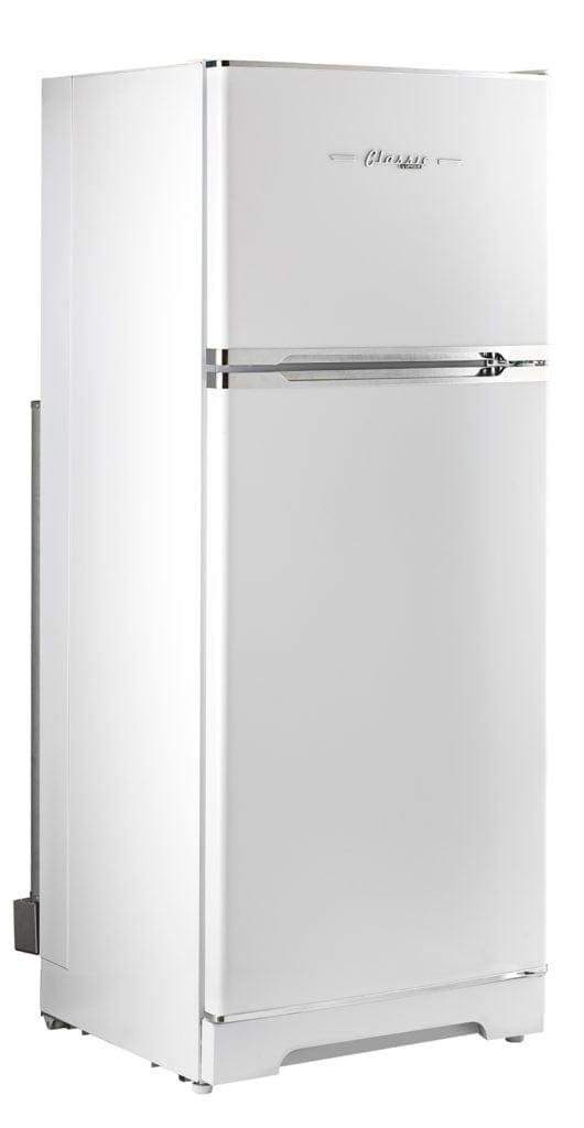 Unique Propane Refrigerator Unique Classic Retro 14cu ft Propane Refrigerator-Freezer CSA Approved, White UGP-14CR SM W